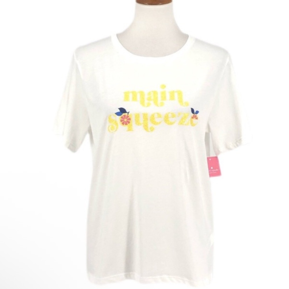 Kate Spade White 'Main Squeeze' T-Shirt size XL
